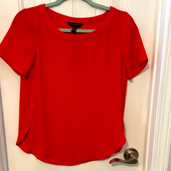 Banana Republic Vibrant Red Blouse - Picture 1 of 3